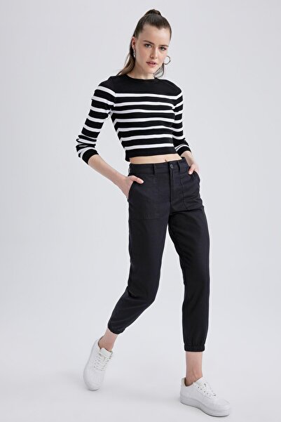 DeFacto Jogger Standard Fit Gabardine Ankle Length Trousers