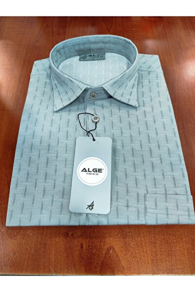 ALGE تي شيرت رجالي مصنوع من القطن بنسبة 100% مع طية صدر السترة وجيوب