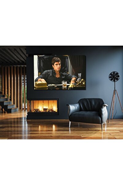CANVASUM Tony Montana Scarface - Al Pacino Duvar Tablosu Kanvas Canvas
