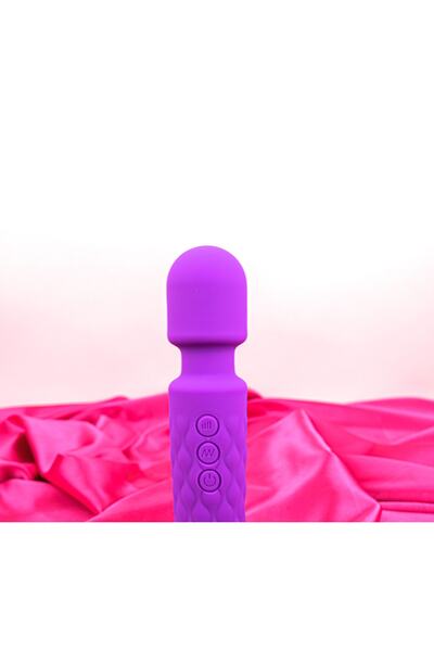 Female Wand Massager Şarjlı Mikrafon Vibratör 28 Hz