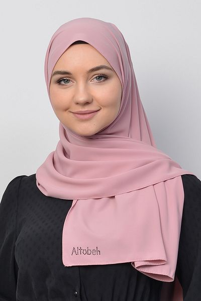 Altobeh Medina Silk Straight Hijab Shawl-Powder