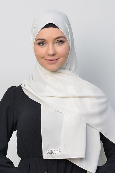 Altobeh Medina Silk ίσιο χιτζάμπ Shawl-Ecru