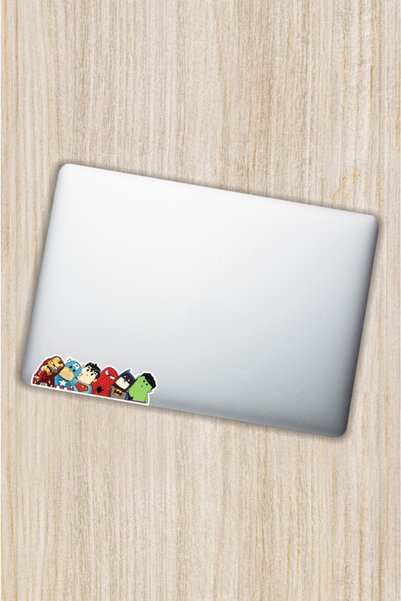 Quart Aksesuar 15x4 Cm Super Heroes Sticker Car Laptop Auto Motor Sticker