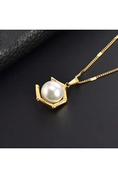 Lee Cooper LC.N.01236.180 Women's Steel Necklace With Pearls