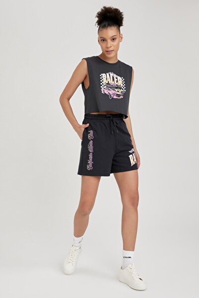 DeFacto Coool Beli Bağcıklı Baskılı Şort A8611ax23hs