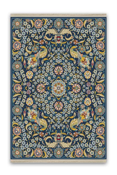 Rugs Modern Halı سجادة مطبوعة رقمية بنمط البلاط الأخضر بنمط عرقي منسوج بقاعدة...