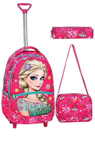 Çantaland طقم مدرسي مكون من 3 قطع مع ممسحة، حقيبة مدرسية ابتدائية بنمط فروزن ...