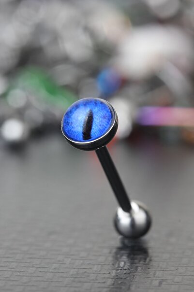 depozoom Cerrahi Çelik Göz Dil Piercing 18 Mm