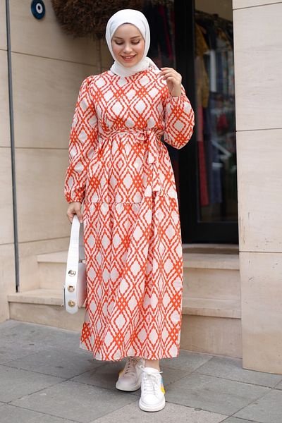 Gizce Lille Orange Dress