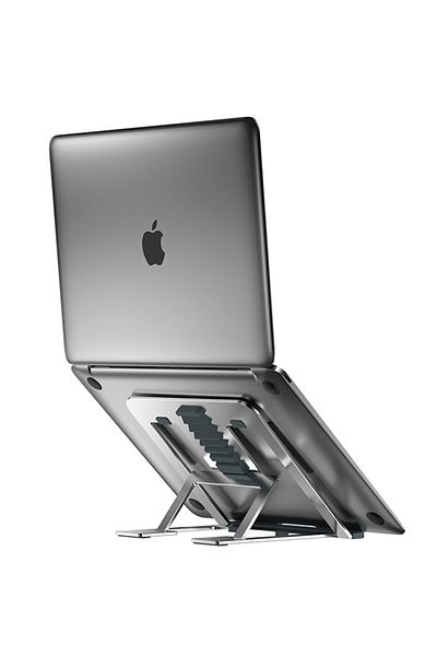 m.tk moveteck حامل Apple Macbook وNotebook مصنوع من معدن الألمنيوم والفولاذ قابل للتعديل بارتفاع 7 مستويات