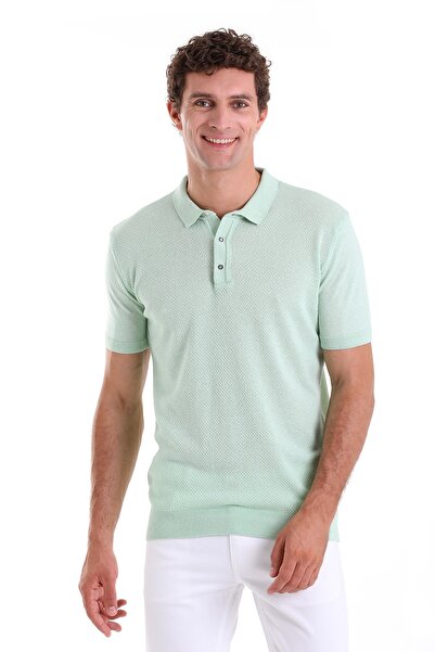 Hatemoğlu Tricou din tricotaje cu guler polo, din bumbac jacquard, de culoare...