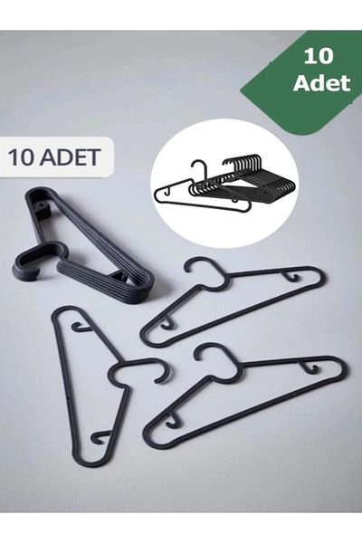 Bayev 10 Pieces Clothes Hangers - Shirts Tie Hanger Plastic Hanger Ikea Model Hanger Wardrobe Hanger