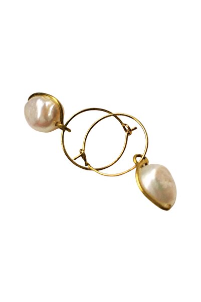 ayrestyle Pearl Earring - Pearl Mini Hoop Dangle Hoop Earring