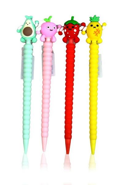 Kids Like Tropical Fruits Set of 4 Pens with 0.7 mm Tips