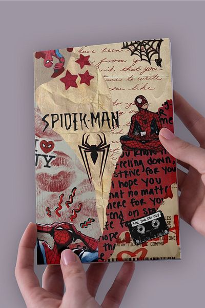 Namgo Caietul fără linii A5 de desene animate Spiderman