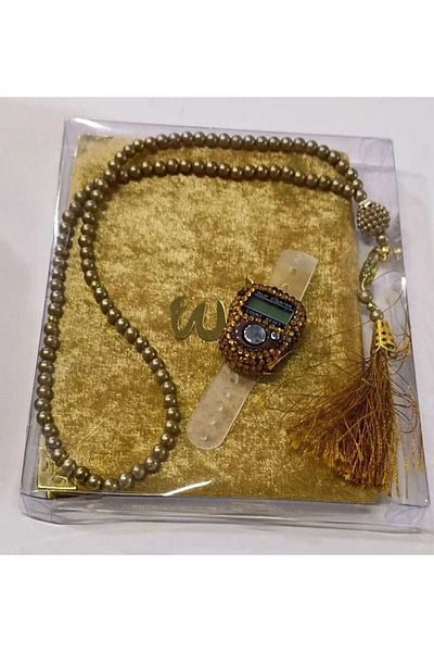 yasinavm 8-Piece Velvet 80 Pages Yasin-Sheriff Zikrmatik Prayer Beads Set