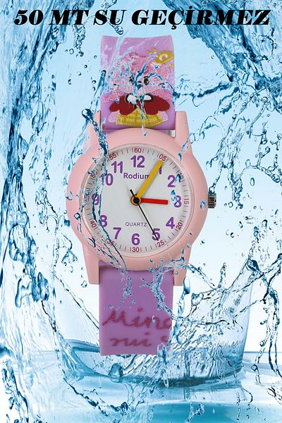 sezerekspres Children's Wristwatch Waterproof RHODIUM ANALAOG (2212) (LILA-PINK)
