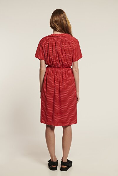 LYN MAMA Matt Elbise Kırmızı Hamile Elbise