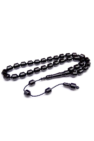 TAŞHAN Uçlu Kapsül Kesim Kumpas Işçilikli Sistemli Oltu Taşı Tesbih