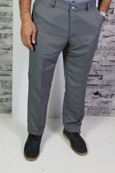 Bilgiçler erkek kılasik kesim keten pantolon gri