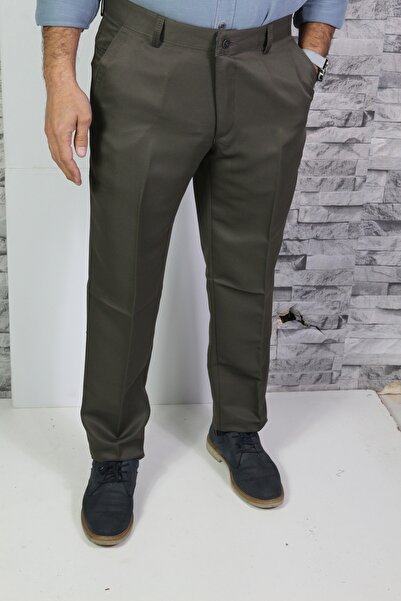 Bilgiçler men's straight cut linen trousers khaki