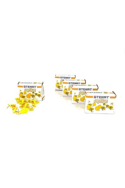 Temat Colored Thumbtack Yellow (Pvc Coated) 5 Pack (150 Pieces)
