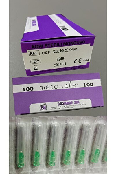 mesorelle Evrenekspress-meso-relle 33g 4 Mm Mezoterapi Iğnesi