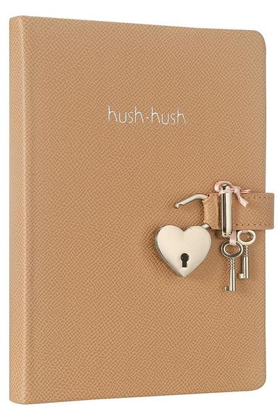Victoria's Journals Hush Hush Locked Notebook 13x18 Cm Beige
