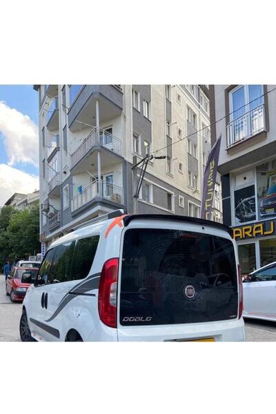 Fiber FİAT DOBLO 2010-2022 SİYAH KULAKLI SPOİLER (SRY) Uyumlu