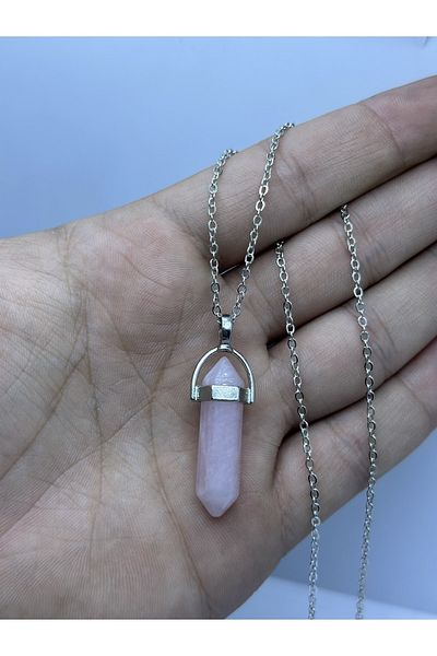 grs oyuncak Natural Pink Quartz Stone Stick Model