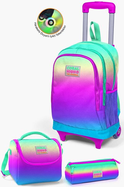 Coral High Kids Color Changing Squeegee 3-Piece School Bag Set SET0123910