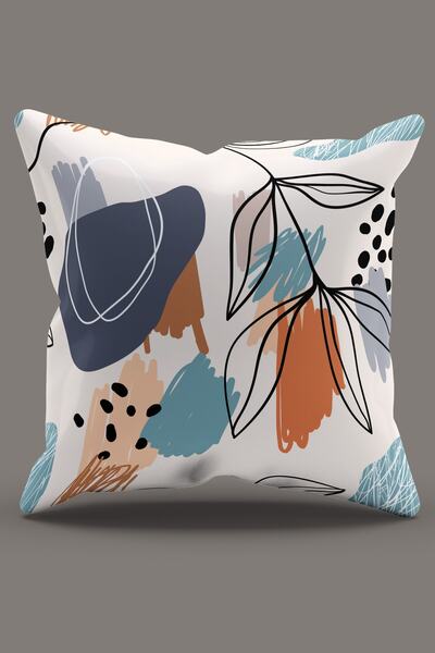 Moud's Double Sided Printed Art 5 Patterned Suede Throw Pillow Case - PL905