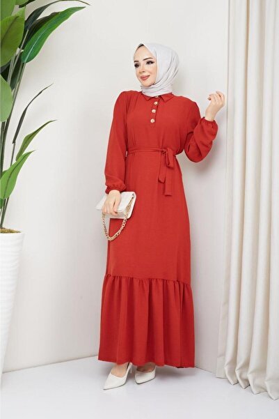 MÇmoda Rochie de damă Mçmodapark cu detaliu cu nasturi