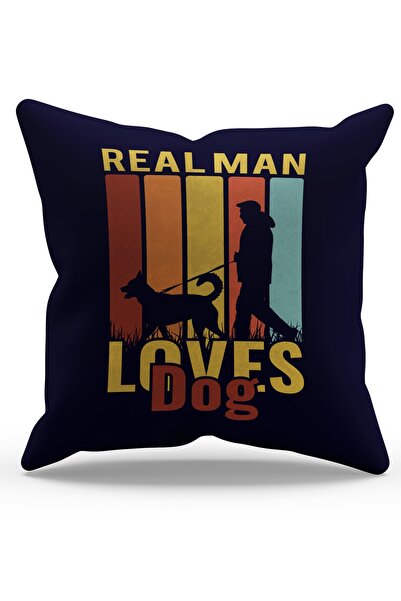 Moud's Husă de pernă din piele întoarsă cu model pentru caine si barbat, impr...