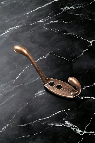 Dizaynhouse Modern Copper Metal Hanging Coat Rack - Wall Door and Cabinet Set