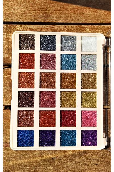 MONİCATİME RS 24-Piece Glitter Eyeshadow Palette - Large Size