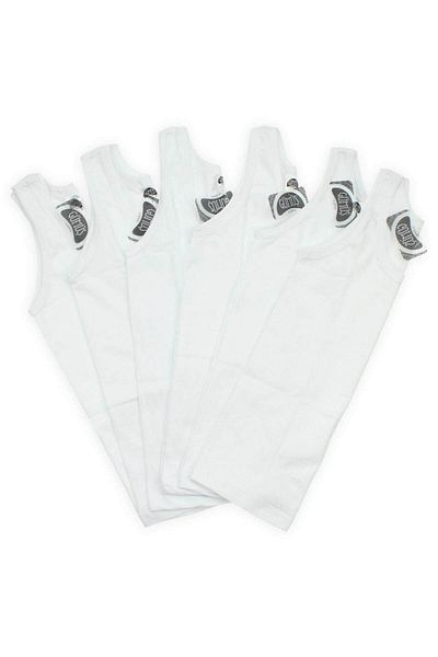 ÇamaşırcımShop 3021 6 Pack 100% Cotton Combed Boys' Tank Top
