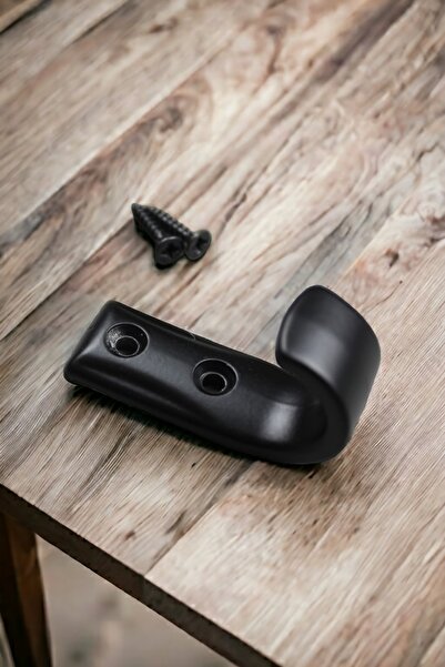 Dizaynhouse Siyah Metal Askı Zarif Kapı Dolap Duvar Portmanto Askılığı