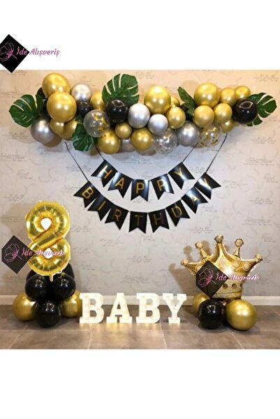 Bkmc 8 Years Old Happy Birthday Birthday Set with King Crown