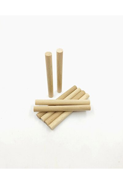 Genel Markalar 5 Parça 20cm Ahşap İnce Çubuklar, Bitmemiş Doğal Ahşap Yuvarla...