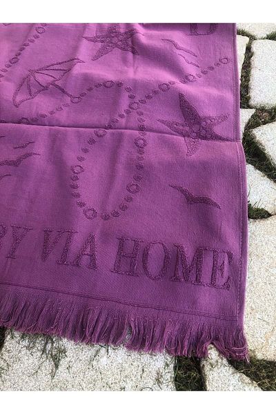 Romans Beach Towel Jacquard 70x140 cm Purple