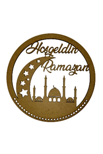 Genel Markalar Hoşgeldin Ramazan Boyamaya Ve Süslemeye Hazır Kapı Süsü 35 Cm