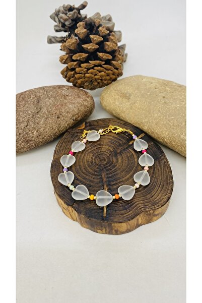 Porsuk Alternatif سوار نسائي مصنوع يدويًا من الزجاج التشيكي