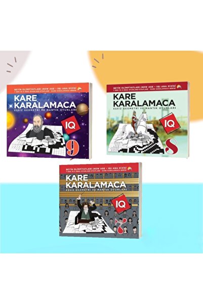Ekinoks ألعاب ذكاء مربعة من سلسلة 3 / 7 إلى 70 - 3 كتب ألعاب ممتعة (1. ورق فاخر)
