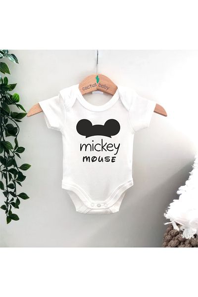 CACTUS COLLECTION Cactus Baby MICKEY BABY BODY Cotton White Baby Body ZIBIN