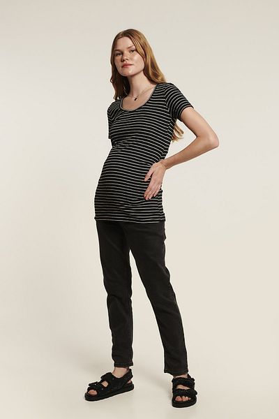 LYN MAMA Felix Black Pregnant Tshirt