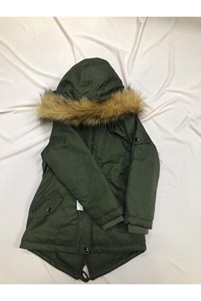 Nacar Çocuk Kışılık Yeşil Mont Kaban