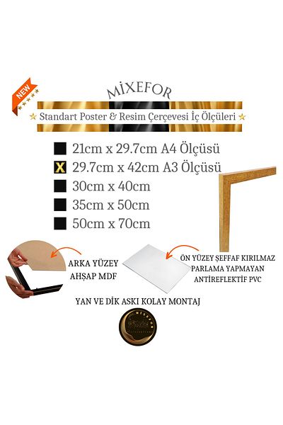 mixefor BLANK FRAME IN A3 SIZES -DIPLOMA PHOTO PICTURE FRAME COLOR GOLD FRONT SURFACE ANTIREFLECTIVE