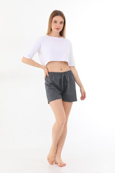 Arvin Women's Anthracite Color Shorts Pajama Bottom