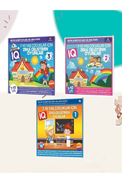 Ekinoks 7-8-9-10Yaş Çocuklar Için Q Zeka Geliştiren Akıl Oyunları 1(3 Kitaplı Akıl Dolu1.HAMUR, BEDAVA KARGO